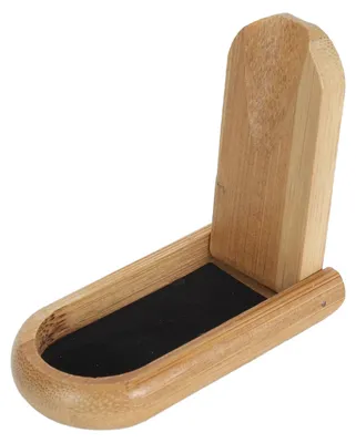 Immagine prodotto di Portapipe pieghevole, piccolo, portatile, in legno, pieghevole, supporto singolo per fumatori, verniciato a specchio