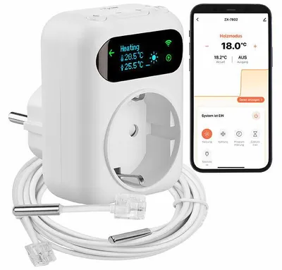 Image de Thermostat secteur connecté pour chauffage et climatiseur