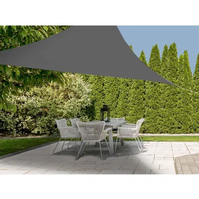 Produktbild von Sonnensegel 3x3x3m Dreieckig Wasserabweisend Sonnenschutz Dunkelgrau Polyester Schattensegel UV Schutz für Garten Balkon und Terrasse