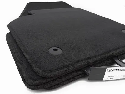 Image de Tapis de sol pour Volvo V60 (à partir de 2010-2018) & Cross Country Tapis en velours qualité d'origine 4 pièces noir