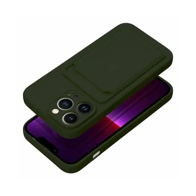 Image de CardCase Étui pour téléphone portable Étui en silicone compatible avec l'iPhone 16 Pro Vert