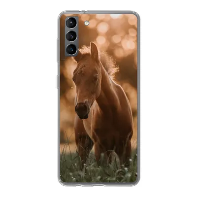 Produktbild von MuchoWow® Handyhülle Schutzhülle Hülle für Samsung Galaxy S21 Plus Pferd - Licht - Landschaft Silikon Softcase Handy Hülle - Handy-Tasche