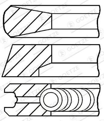 Produktbild von GOETZE ENGINE 08-854700-00 Kolbenringsatz Kolbenringe für FIAT DUCATO Pritsche/Fahrgestell (230) DUCATO Kasten (244) DUCATO Pritsche/Fahrgestell (244)