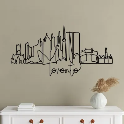 Produktbild von Wallity, Toronto- DYU1136, Schwarz, Sonstige Wohndekorationen, 120 x 55 x 1,5 cm, 100% Metall