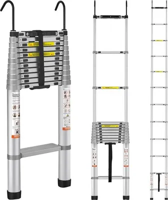 Produktbild von Leiter 4,59 Meter - Schiebleiter - 13,2 kg - Tragfähigkeit 190 kg