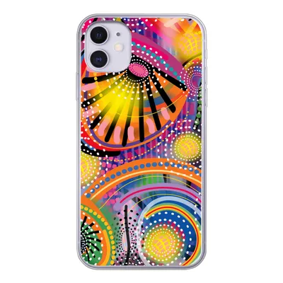 Produktbild von MuchoWow® Handyhülle Schutzhülle Hülle für iPhone 11 Formen - Kunst - Muster - Psychedelisch Silikon Softcase Handy Hülle - Handytasche
