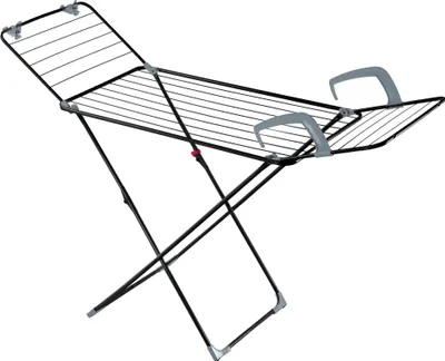 Image de Séchoir à linge - Support pliable - Autoportant - Avec roulettes - Pour balcon - Pour vêtements et sous-vêtements