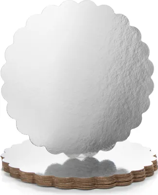 Produktbild von com-four® 8x beschichtete Torten-Unterlage Ø 30 cm x 2 mm stark - Kuchenplatten als Unterlage zum Dekorieren und Servieren - Tortenteller aus Pappe