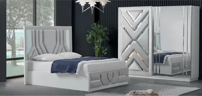 Obrázek produktu pro Moderní ložnicová sestava s postelí a skříní ve stylovém provedení
