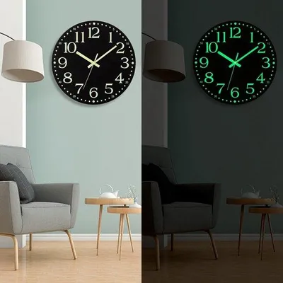 Obrázek produktu pro Moderní světelný budík, 30 cm, tichý, napájený na baterie