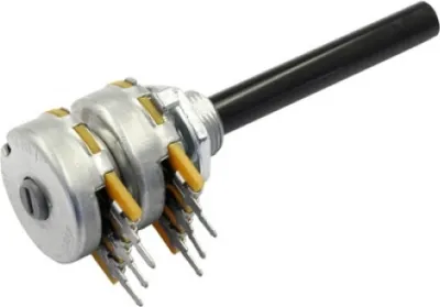 Produktbild von Drehpoti Potentiometer 6mm stereo linear 470K Ohm omeg PC2G20A470K