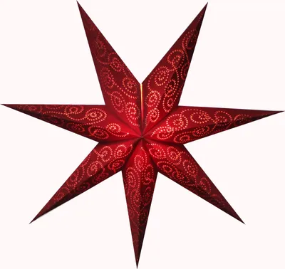 Produktbild von Faltbarer Advents Leucht Papierstern, Weihnachtsstern 60 cm - Simonides, Rot, Star Fensterdeko
