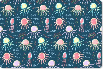 Produktbild von MuchoWow® Schreibtischunterlage Design - Tiere - Qualle 60x40 cm - XXL Mauspad - Großes Mauspad