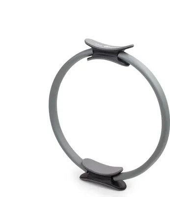 Obrázek produktu pro Pilates kruh s dvojitou rukojetí 38 cm trénink břišních svalů fitness šedá