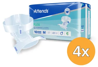 Productafbeelding van 4x Attends Flex 10 Maat M 75-105 Cm (22 stuks)