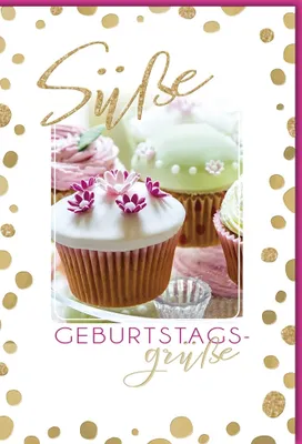 Produktbild von Geburtstag - Glückwunschkarte im Format 11,5 x 17 cm mit Umschlag