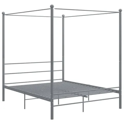 Immagine prodotto di Letto a Baldacchino Grigio in Metallo 160x200 cm
