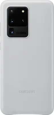 Produktbild von Samsung Leder Cover für Galaxy S20 Ultra Light Gray