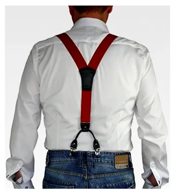 Produktbild von Herren Hosenträger Rollenzug 4 Clip y Form mit Leder