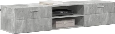 Image de Cabinet en Bois avec tiroir Blanc brillant 150 x 39 x 30 cm