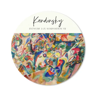 Produktbild von MuchoWow® Mauspad Mousepad Malerei - Kandinsky - Alte Meister 50x50 cm - Mousepads - Maus Mat - Pad - Mausunterlage - Vinyl