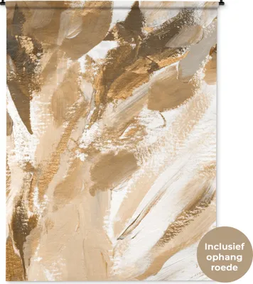 Produktbild von MuchoWow® Wandteppich Wandbehang Farbe - Braun - Abstrakt 150x200 cm Tapisserie Dekoration Wandtuch - Wandaufhängung - Moderner