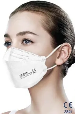 Produktbild von Carine Medizinische Masken Carine FFP2 NR FISCHFORM Masken WEISS 10 Stk