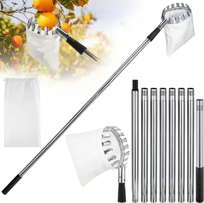 Produktbild von 3,5 m Obstpflücker mit Teleskopstiel, Apfelpflücker Durchmesser 16cm