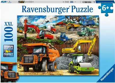 Zdjęcie produktu dla Ravensburger Construction Vehicles XXL, 100 szt., Pojazdy, 6 lat(a)