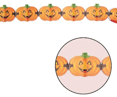 Produktbild von Halloween Kürbis Girlande Dekoration 400 cm lang