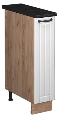 Image de Meuble de cuisine Vicco Fame-Line Blanc campagne/Chêne de force doré 20cm, PT Anthracite, Model 62138