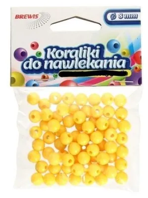 Image de perles jaunes de 8 mm pour colliers