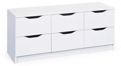 Immagine prodotto di Cassettiera Interlink classic 6 cassetti, colore: bianco, 120 x 40 x 50 cm