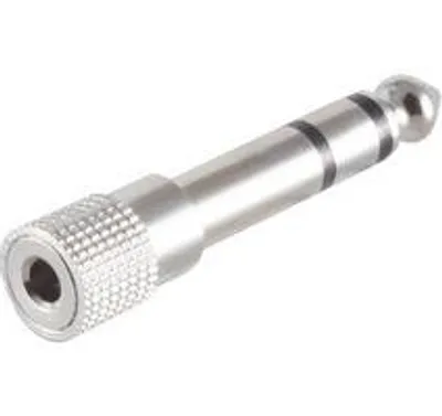 Produktbild von Klinkenst. Stereo 6,3mm/Klinkenbuchse 3,5mm Metall