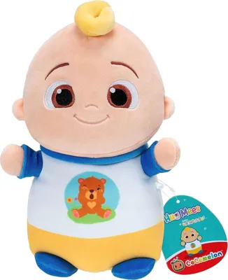 Immagine prodotto di Jazwares CoComelon, peluche JJ, 25 cm – HugMees Squishmallows, morbido pupazzo di stoffa per bambini e neonati.
