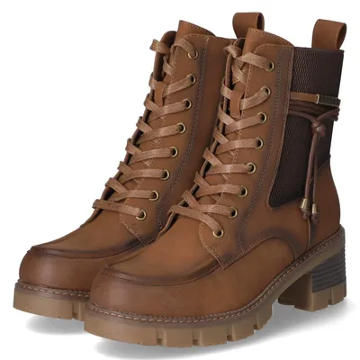 Produktbild von Rieker Damen Schnürstiefeletten/ Chelsea Boots Braun Textil Synthetik Mix Größe: 40