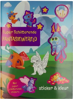 Obrázok produktu pre Mal- und Stickerbuch Fantasiewelt