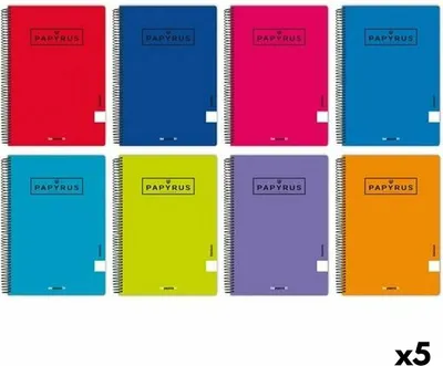 Produktbild von Notizbuch Papyrus 01-UNICLASIC Viertel 80 Blatt (5 Stück)