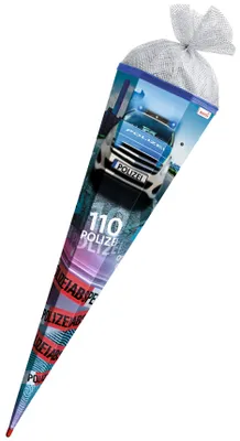 Produktbild von ROTH Schultüte "Polizei 110" eckig 850 mm mit Effekt