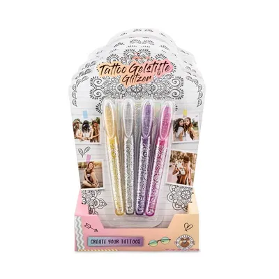 Produktbild von FESTIVAL FEELINGS Tattoo Gelstifte Glitzer 4er-Set