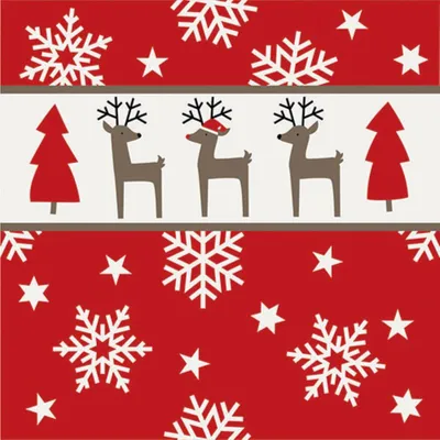 Obrázek produktu pro PAPSTAR 88177 PAPSTAR Weihnachts-Motivservietten "Rudi"