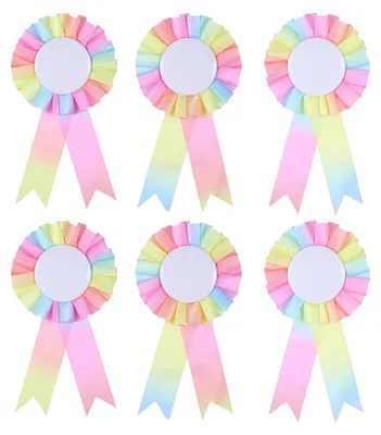 Productafbeelding van Set van 6 Kleurrijke Turnierschleifen en Medaillen voor Kinderfeestjes