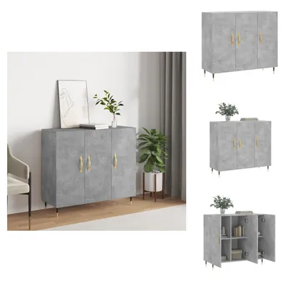 Produktbild von vidaXL Sideboard Betongrau 90x34x80 cm Holzwerkstoff -  Sideboards