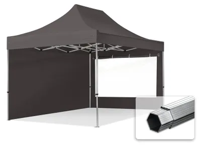 Obrázek produktu pro Nůžkový stan 3x4,5 m, hliník, vč. 2 bočnic tmavě šedá