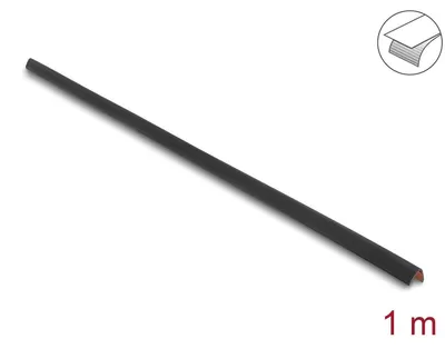 Immagine prodotto di Angolo di protezione in PVC autoadesivo, scanalato, nero, 25x25 mm, 1 metro