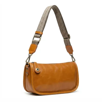 Produktbild von Damen Handtasche aus Echtleder – Leder Umhängetasche & Schultertasche – Vintage Crossbody Bag klein