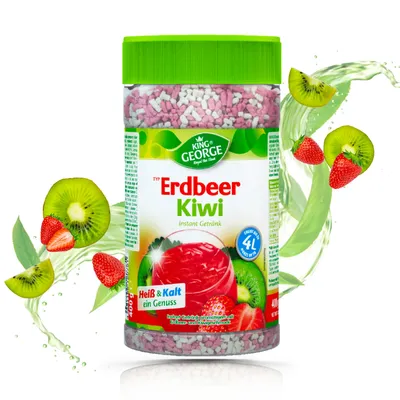 Produktbild von KING GEORGE Erdbeer Kiwi 400g Instant Teegetränk Ergibt ca. 4L Löslich