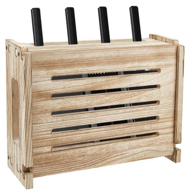 Hölzerne Router-Box, wandmontierbar, 155x405x351 mm, BurlyWood