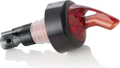 Produktbild von 24x Ausgießer Set 2,0 cl, schwarz, Kunststoff, Edelstahl