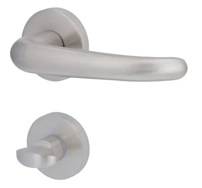 Produktbild von Rosettengarnitur für Bad-WC-Türen, inkl. WC-Riegel, Cliprosette Ø55mm